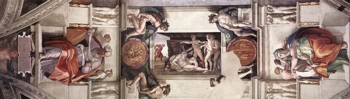 Michelangelo Buonarroti The first bay of the ceiling China oil painting art